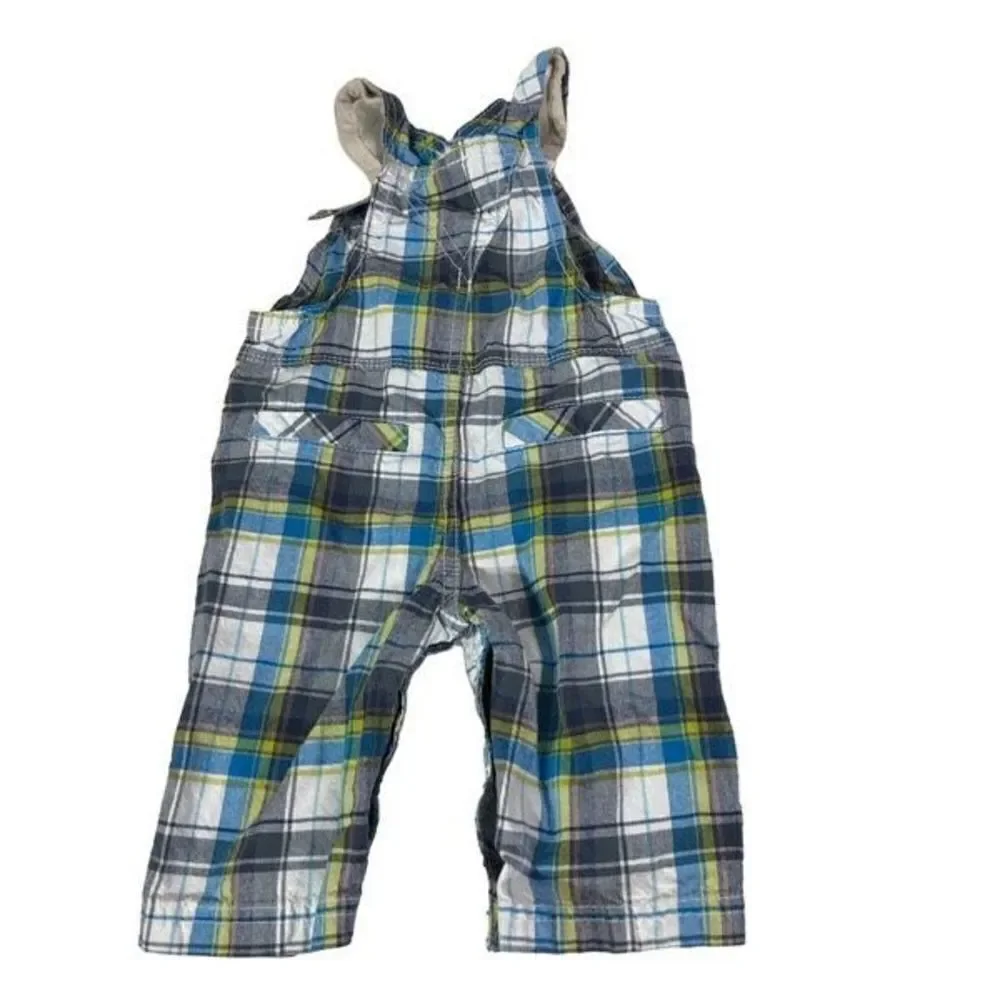 Genuine Baby from Oshkosh Overall Salopette Bib Plaid Jumper Size 6M